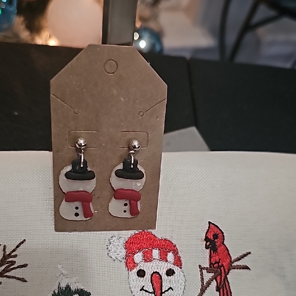 Festive Snowman Earrings